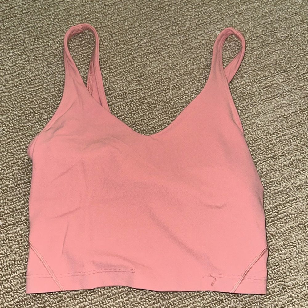 lululemon athletica Pink V-Neck Tank Top